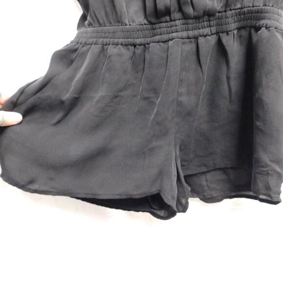 Joie S Silk Black Sheer Romper Jumper - Picture 4 of 5